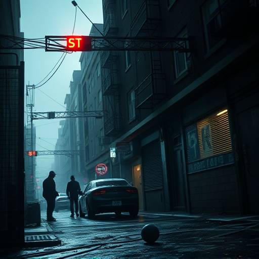 Image from City of Shadows, a crime drama series with a gritty urban setting.